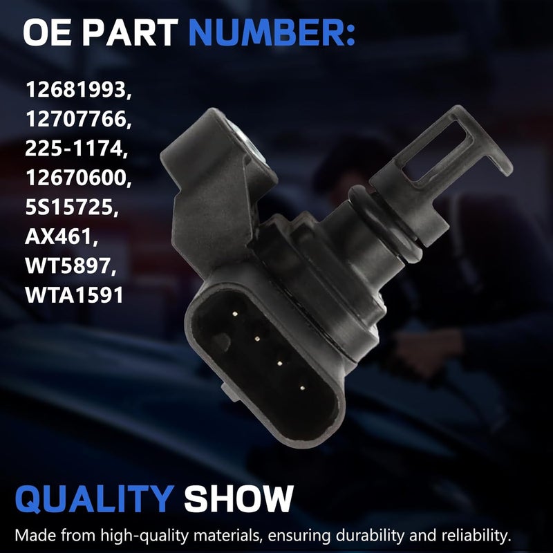 AcornTech Intake Air Pressure and Temperature Sensor Fit for Buick 2016-2019 Cascada, 2018-2022 Encore, Chevrolet 2018-2019 Cruze, 2018-2023 Malibu, GMC 2018-2023 Terrain # 12681993, 12670600 - Image 3